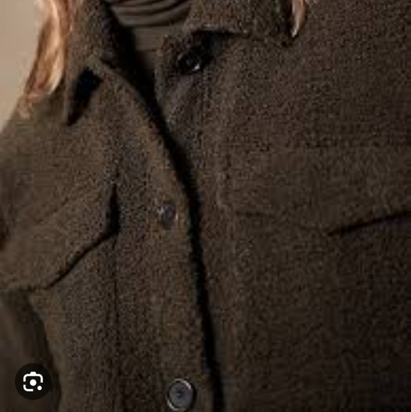 NWT Banana Republic Women's Green Sherpa Trucker Jacket Petite XS - Picture 5 of 12